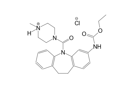 carbamic acid, [10,11-dihydro-5-[(4-methyl-1-piperaziniumyl)carbonyl]-5H-dibenz[b,f]azepin-3-yl]-, chloride, ethyl ester