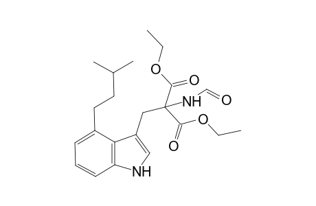 2-Formylamino-2-[4-(3-methylbutyl)-1H-indol-3-ylmethyl]malonic acid, diethyl ester