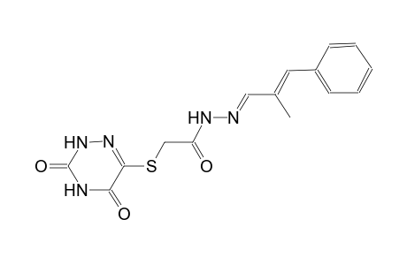 acetic acid, [(2,3,4,5-tetrahydro-3,5-dioxo-1,2,4-triazin-6-yl)thio]-, 2-[(E,2E)-2-methyl-3-phenyl-2-propenylidene]hydrazide