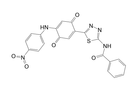 N-[5-[3,6-diketo-4-(4-nitroanilino)cyclohexa-1,4-dien-1-yl]-1,3,4-thiadiazol-2-yl]benzamide