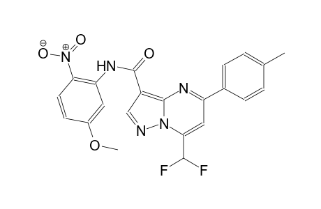 7-(difluoromethyl)-N-(5-methoxy-2-nitrophenyl)-5-(4-methylphenyl)pyrazolo[1,5-a]pyrimidine-3-carboxamide