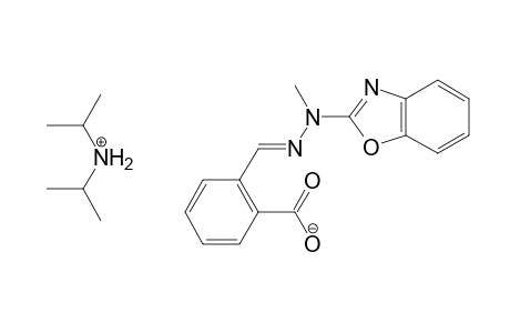 Benzoic acid, 2-[(2-benzoxazolylmethylhydrazono)methyl]- diisopropylammonium salt