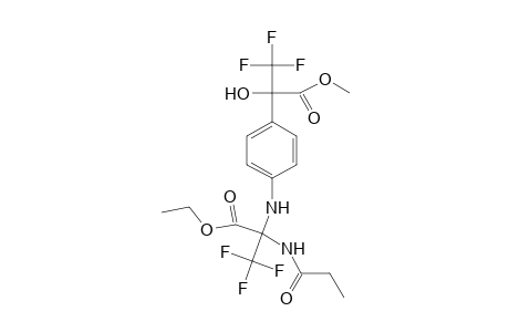 2-[4-[(1-carbethoxy-2,2,2-trifluoro-1-propionamido-ethyl)amino]phenyl]-3,3,3-trifluoro-2-hydroxy-propionic acid methyl ester