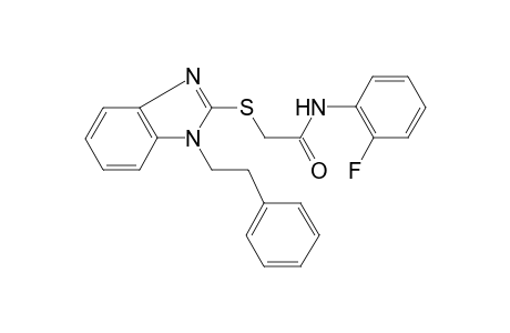 N-(2-Fluoro-phenyl)-2-(1-phenethyl-1H-benzoimidazol-2-ylsulfanyl)-acetamide