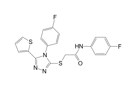 N-(4-fluorophenyl)-2-{[4-(4-fluorophenyl)-5-(2-thienyl)-4H-1,2,4-triazol-3-yl]sulfanyl}acetamide