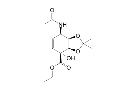 (3aR,4R,7R,7aR)-7-Acetylamino-4-hydroxy-2,2-dimethyl-3a,4,7,7a-tetrahydro-benzo[1,3]dioxole-4-carboxylicacid ethyl ester