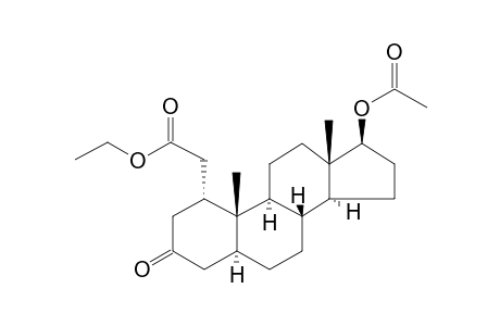 17.beta.-Acetoxy-1.alpha.-carboethoxymethyl-5.alpha.-androstan-3-one