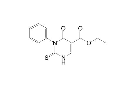 4-oxo-3-phenyl-1,2,3,4-tetrahydro-2-thioxo-5-pyrimidinecarboxylic acid, ethyl ester