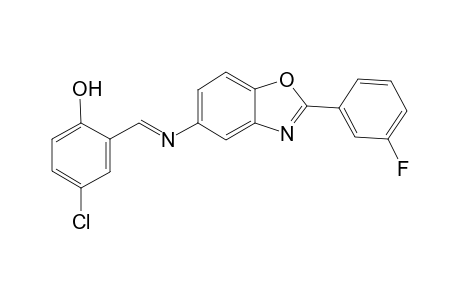 4-Chloro-2-({[2-(3-fluorophenyl)-1,3-benzoxazol-5-yl]imino}methyl)phenol
