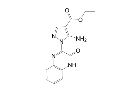1H-pyrazole-4-carboxylic acid, 5-amino-1-(3,4-dihydro-3-oxo-2-quinoxalinyl)-, ethyl ester