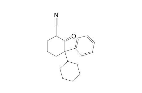 3-cyclohexyl-2-oxo-3-phenylcyclohexanecarbonitrile