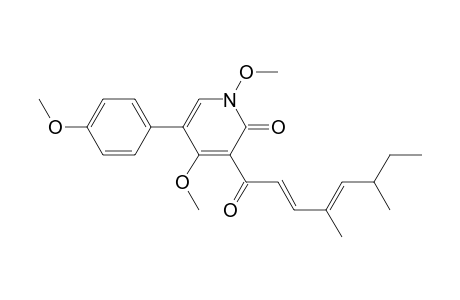 3-[(2E,4E)-4,6-dimethylocta-2,4-dienoyl]-1,4-dimethoxy-5-(4-methoxyphenyl)-2-pyridone