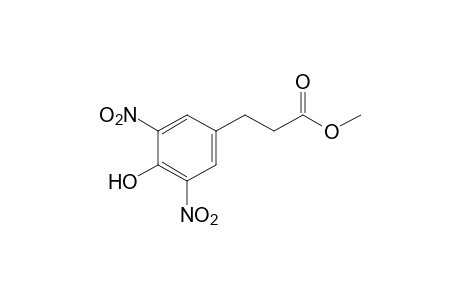 3,5-dinitro-4-hydroxyhydrocinnamic acid, methyl ester