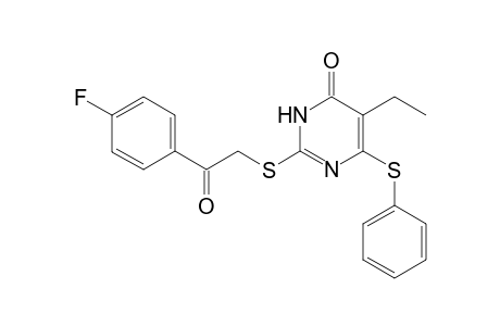 2-[(4'-Fluorophenacylmethyl)thio]-5-ethyl-6-phenylthio pyrimidin-4(1H)-one