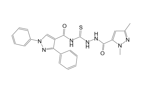 N-({2-[(1,3-dimethyl-1H-pyrazol-5-yl)carbonyl]hydrazino}carbothioyl)-1,3-diphenyl-1H-pyrazole-4-carboxamide