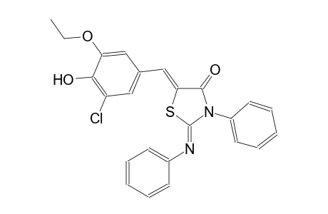 4-thiazolidinone, 5-[(3-chloro-5-ethoxy-4-hydroxyphenyl)methylene]-3-phenyl-2-(phenylimino)-, (2Z,5Z)-