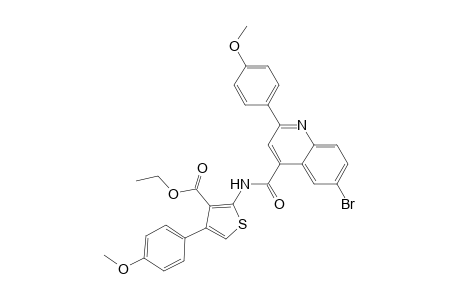 Ethyl 2-({[6-bromo-2-(4-methoxyphenyl)-4-quinolinyl]carbonyl}amino)-4-(4-methoxyphenyl)-3-thiophenecarboxylate