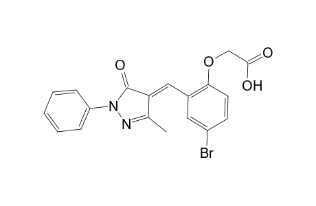 {4-bromo-2-[(E)-(3-methyl-5-oxo-1-phenyl-1,5-dihydro-4H-pyrazol-4-ylidene)methyl]phenoxy}acetic acid