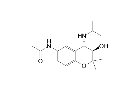 trans-6-Acetylamino-3,4-dihydro-2,2-dimethyl-4-isopropylamino-2H-1-benzopyran-3-ol