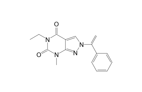 7-METHYL-5-ETHYL-2-BENZYLVINYL-PYRAZOLO-[3,4-D]-PYRIMIDINE-4,6(5H,7H)-DIONE