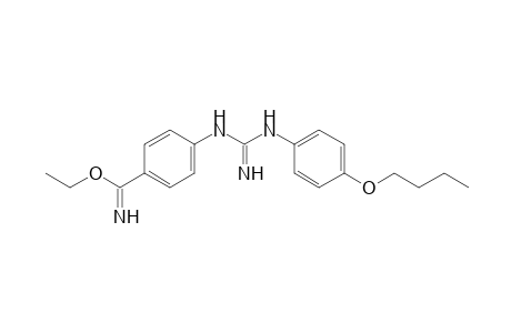 p-[3-(p-butoxyphenyl)guanidino]benzimidic acid, ethyl ester