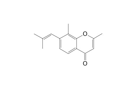 LEUCASONE;2,8-DIMETHYL-(2,2-DIMETHYLETHENYL)-5,6-BENZO-4-PYRONE