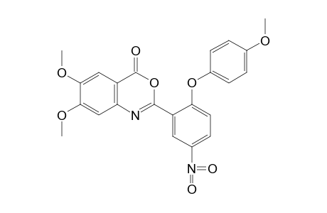 6,7-dimethoxy-2-[2-(p-methoxyphenoxy)-5-nitrophenyl]-4H-3,1-benzoxazin-4-one