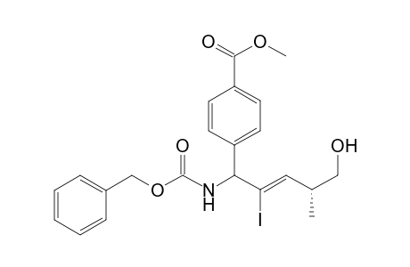 [(1SR)-Benzyloxycarbonylamino-5-hydroxy-2-iodo-(4R)-methylpent-(2Z)-enyl]benzoic acid methyl ester