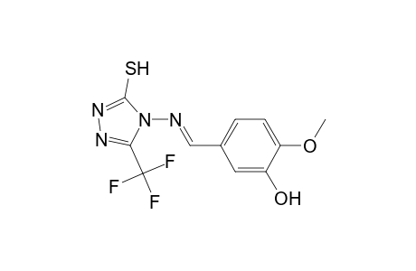 2-Methoxy-5-({[3-sulfanyl-5-(trifluoromethyl)-4H-1,2,4-triazol-4-yl]imino}methyl)phenol