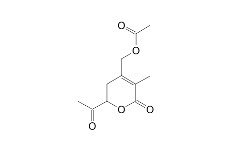 6-Acetyl-3-methyl-4-(acetoxymethyl)-5,6-dihydropyran-2(2H0-one