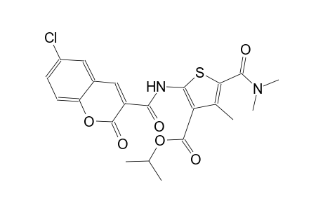 isopropyl 2-{[(6-chloro-2-oxo-2H-chromen-3-yl)carbonyl]amino}-5-[(dimethylamino)carbonyl]-4-methyl-3-thiophenecarboxylate