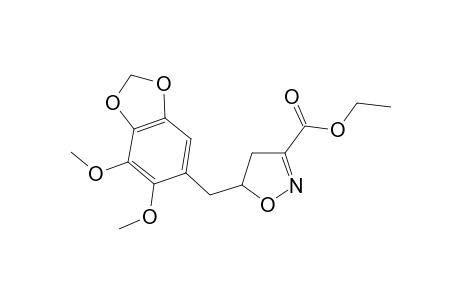 3-Isoxazolecarboxylic acid, 5-[(6,7-dimethoxy-1,3-benzodioxol-5-yl)methyl]-4,5-dihydro-, ethyl ester