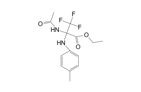 Ethyl 2-(acetylamino)-3,3,3-trifluoro-2-(4-toluidino)propanoate