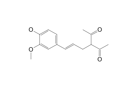 3-[(E)-3-(3-methoxy-4-oxidanyl-phenyl)prop-2-enyl]pentane-2,4-dione