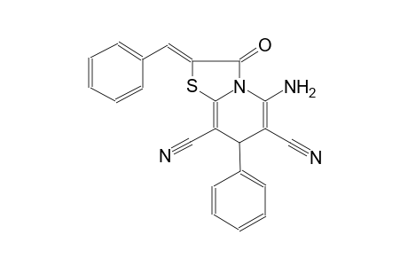 5-amino-2-(benzylidene)-3-keto-7-phenyl-7H-thiazolo[2,3-f]pyridine-6,8-dicarbonitrile