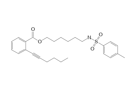 6-(4-Methylphenylsulfonamido)hexyl 2-(hex-1-ynyl)-benzoate