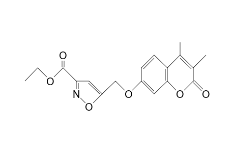 3-Isoxazolecarboxylic acid, 5-[[(3,4-dimethyl-2-oxo-2H-1-benzopyran-7-yl)oxy]methyl]-, ethyl ester