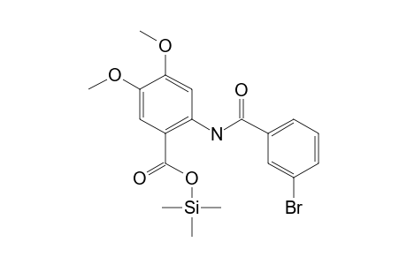 2-[(3-Bromobenzoyl)amino]-4,5-dimethoxybenzoic acid, 1tms derivative