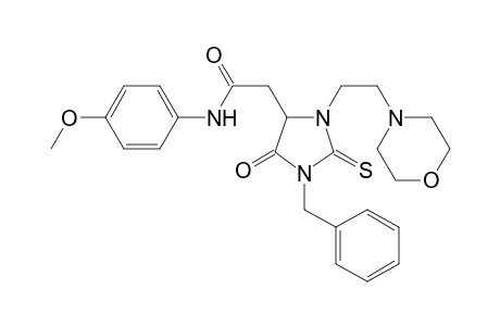 2-[1-benzyl-3-(2-morpholin-4-ylethyl)-5-oxo-2-sulfanylideneimidazolidin-4-yl]-N-(4-methoxyphenyl)acetamide