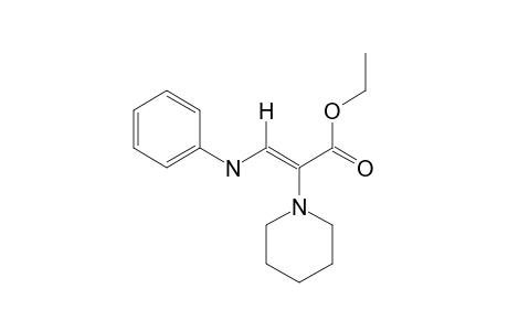 Ethyl (Z)-3-phenylamino-2-piperidinopropenoate