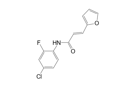 (2E)-N-(4-chloro-2-fluorophenyl)-3-(2-furyl)-2-propenamide