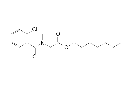 Sarcosine, N-(2-chlorobenzoyl)-, heptyl ester