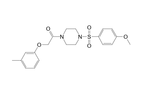 Piperazine, 1-[(4-methoxyphenyl)sulfonyl]-4-[(3-methylphenoxy)acetyl]-