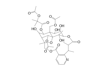 Evonine, 8-(acetyloxy)-O2,O9,O15-trideacetyl-8-deoxo-, 9-(2-hydroxy-2-methylpropanoate), (8.alpha.)-