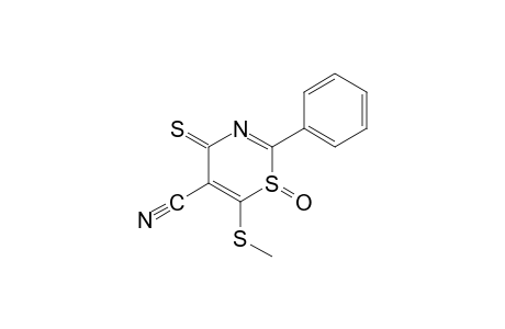 6-(methylthio)-2-phenyl-4-thioxo-4H-1,3-thiazine-5-carbonitrile, 1-oxide