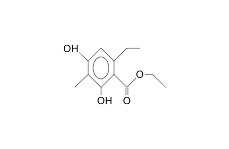 6-Ethyl-2,4-dihydroxy-3-methyl-benzoic acid, ethyl ester
