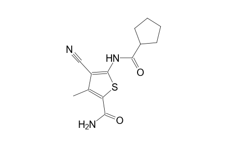 4-cyano-5-[(cyclopentylcarbonyl)amino]-3-methyl-2-thiophenecarboxamide