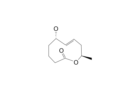 STAGONOLIDE_F;(6-ALPHA,10-BETA)-6-HYDROXY-10-METHYL-3,4,5,6,9,10-HEXAHYDRO-OXECIN-2-ONE