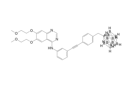 4-{3-{2-[4-(1,7-dicarba-closododecaboran-1-ylmethyl)phenyl]ethynyl}phenyl}amino-6,7-bis(2-methyloxyethyloxy)quinazoline