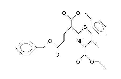 2-(<1Z,2E>-1,3-Dibenzyloxycarbonylprop-2-enylidene)-3,6-dihydro-5-methyl-2H-1,3-thiazine-4-carboxylic acid, ethyl ester